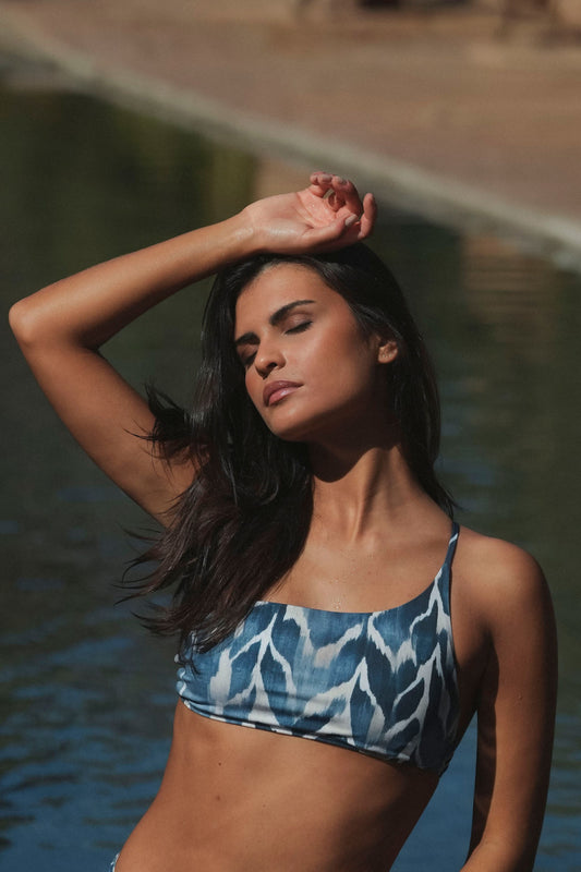 Top Lua | Estampado Azul